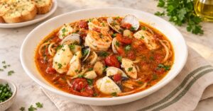 Cioppino, guiso de mariscos — receta de La Cocina de Sofy