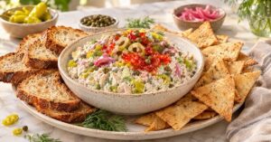 Dip de tuna con pepperoncini y alcaparras — receta de La Cocina de Sofy