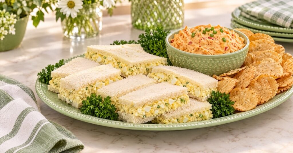 Egg salad sandwich y pimiento cheese — receta de La Cocina de Sofy