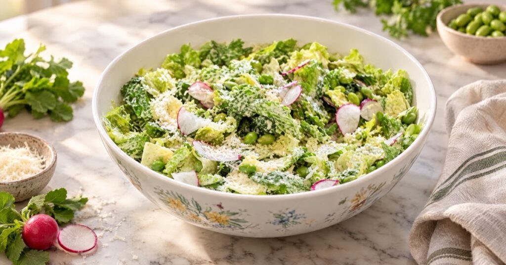 Ensalada César con wasabi y edamame — receta de La Cocina de Sofy