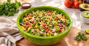 Ensalada Tex-Mex con pollo y nachos — receta de La Cocina de Sofy