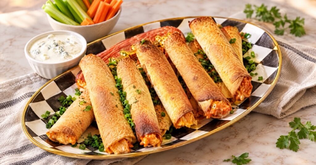 Flautitas de pollo buffalo crujientes — receta de La Cocina de Sofy