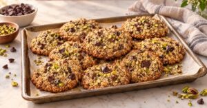 Galletas de avena old fashioned con chocolate y pistachos — receta de La Cocina de Sofy