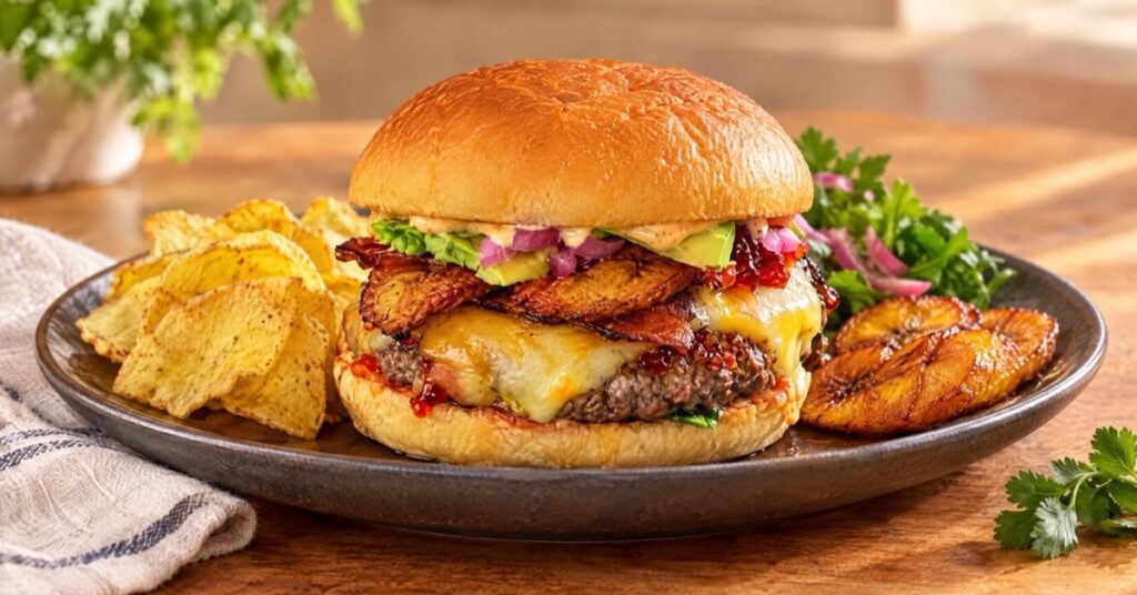 Hamburguesa Así de Fácil con jalea de ají chombo — receta de La Cocina de Sofy