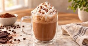 Mockaccino casero con café y chocolate caliente — receta de La Cocina de Sofy