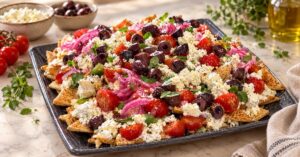 Nachos griegos con tzatziki — receta de La Cocina de Sofy