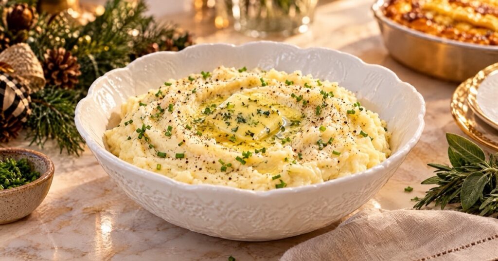 Puré de papas con mantequilla de finas hierbas — receta de La Cocina de Sofy