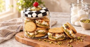 S'mores caseros con chocolate de pistacho — receta de La Cocina de Sofy