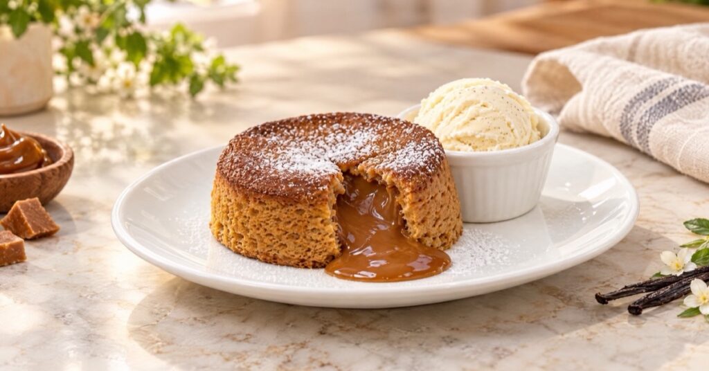 Volcán de dulce de leche — receta de La Cocina de Sofy